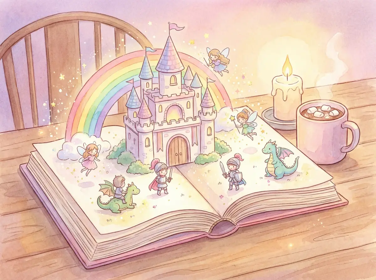 绘本推荐 - 从翻开的故事书中跃出的魔法城堡与童话角色